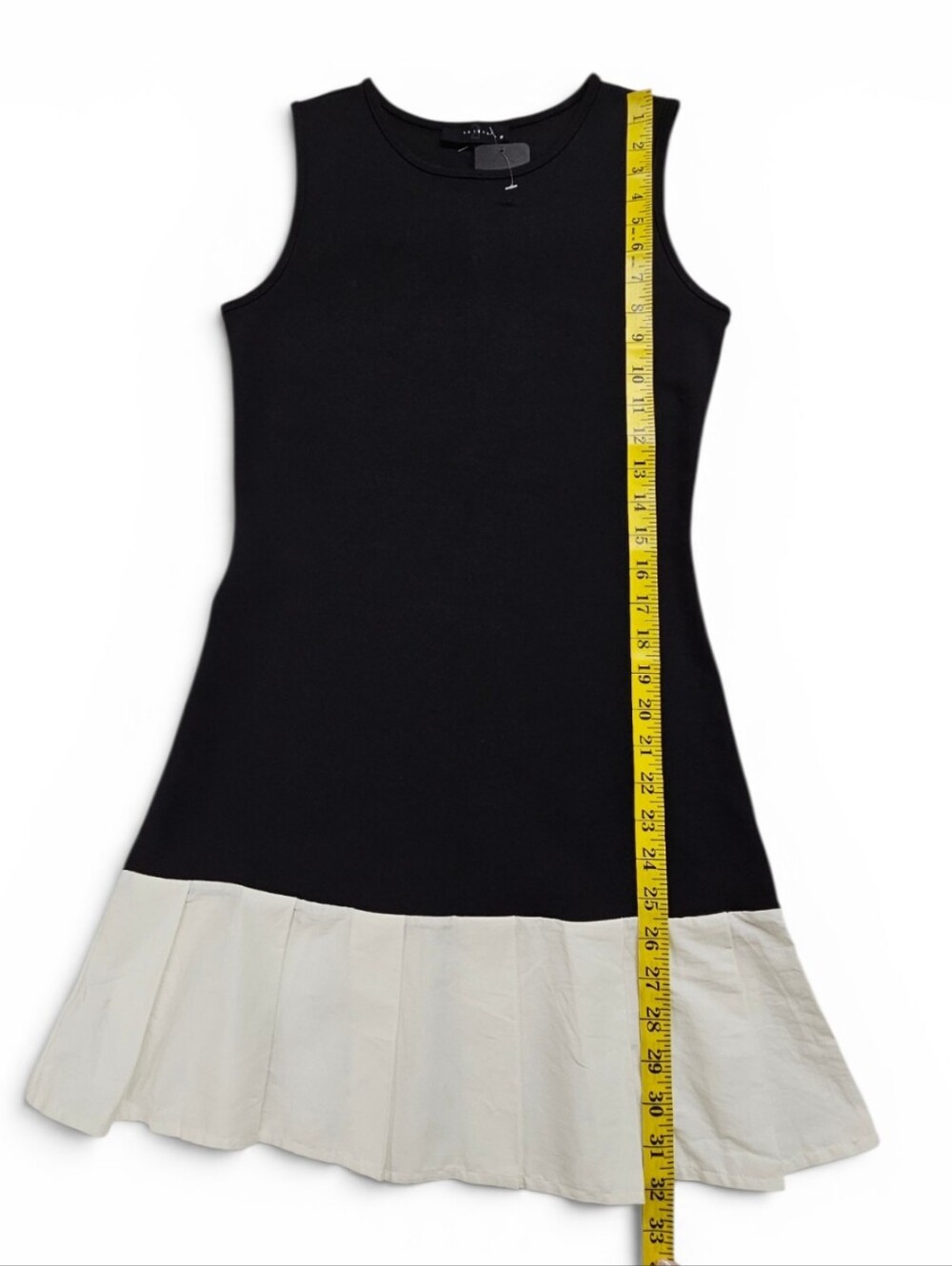 21 Saints Black White Drop Waist Dress Medium - Picture 6 of 7
